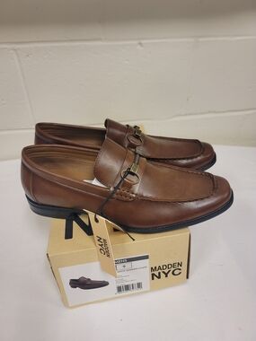 Men's Brown Leather Bit Loafers